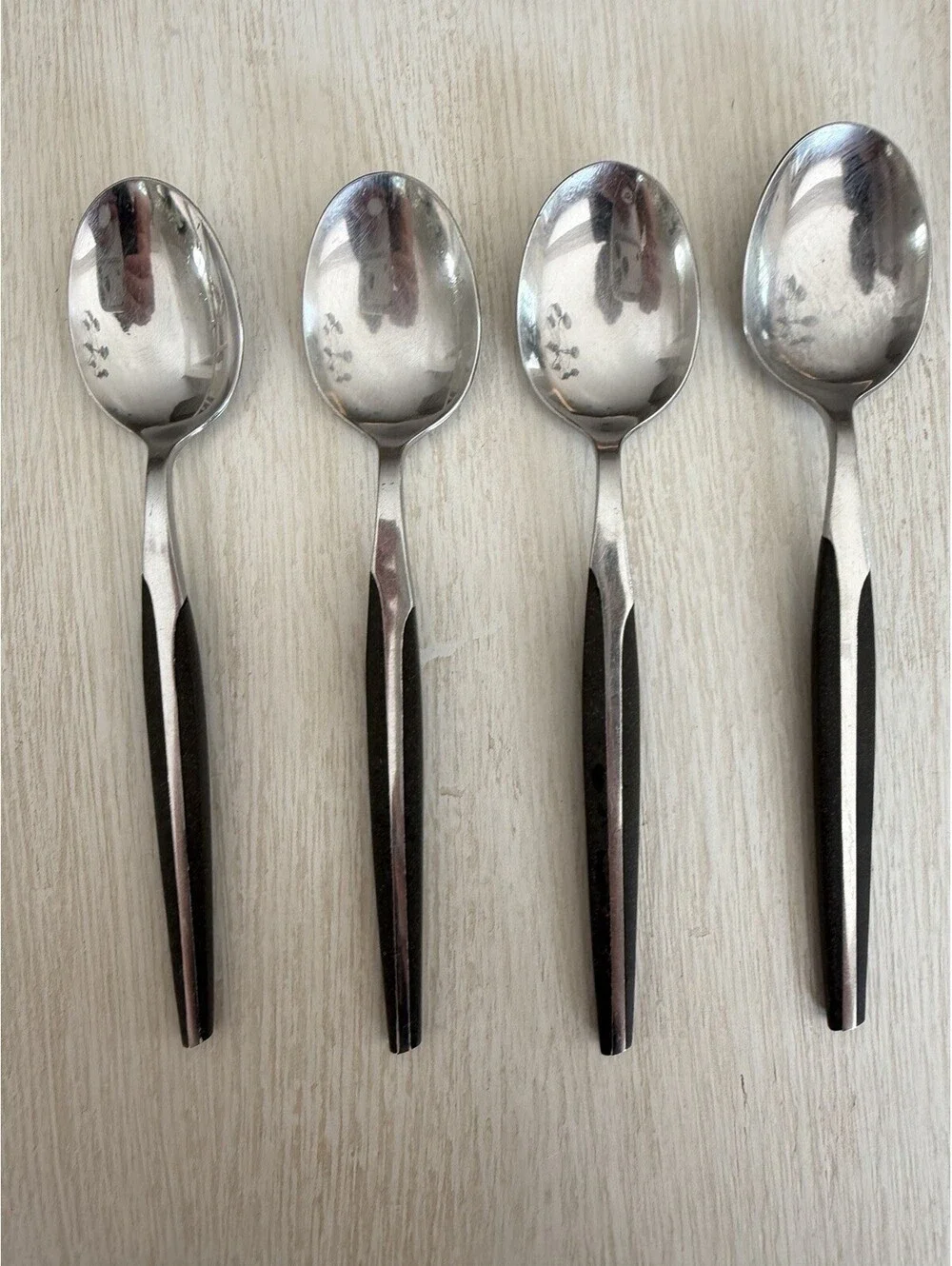 MCM Eldan Stainless Spoons Set Of 8 ELD2 Black Faux Wood – Japan
